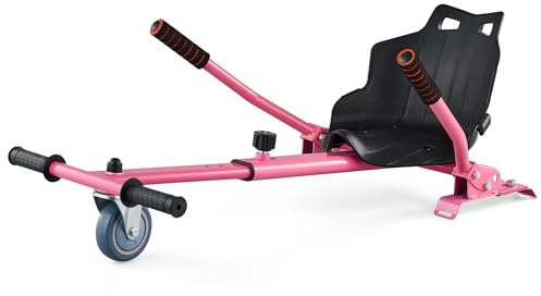 CO-Z Hoverboard-Stuhl Hoverkart Sitzscooter Hoverboard Sitz Gokart Sitz für Self Balancing Kompatibel mit 6,5 zoll 8,5 zoll und 10 Zoll Scooter für Erwachsene und Kinder (Schwarz)