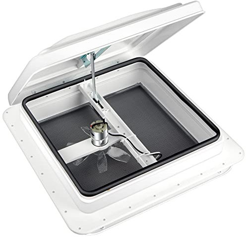 Livpow RV Roof Vent With 12V Fan Reversible 14 x 14