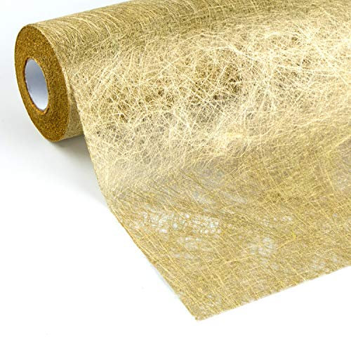 WELTRXE Tischläufer, Wiederverwendbaren Dekostoff aus Polyesterfasern Sicherer Tischband Vielen Farben zur Dekoration 30cm × 15m Golden Hochzeit Tischdeko auch Festival Ostern Neujahr Geschenkband