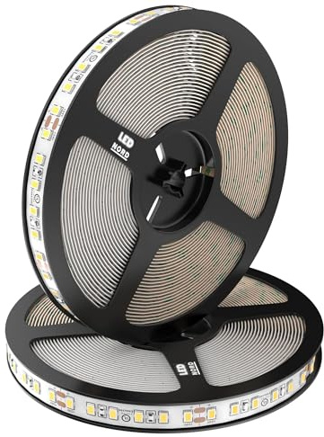 LED Nord LED Strip 5m neutralweiß selbstklebend dimmbar kürzbar - NW LED Streifen weiß 24v - LED Band ohne Kabel ohne Trafo - LED Stripes TV Fernseher Küche