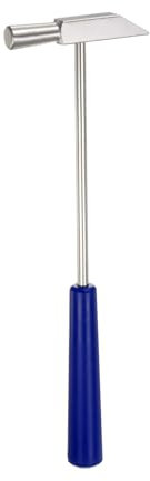 sourcing map Double Face Small Plastic Metal Hammer 8 Round Triangle Dual Head Multifunctional Mallet for Jewelry Watch Handcraft, Blue