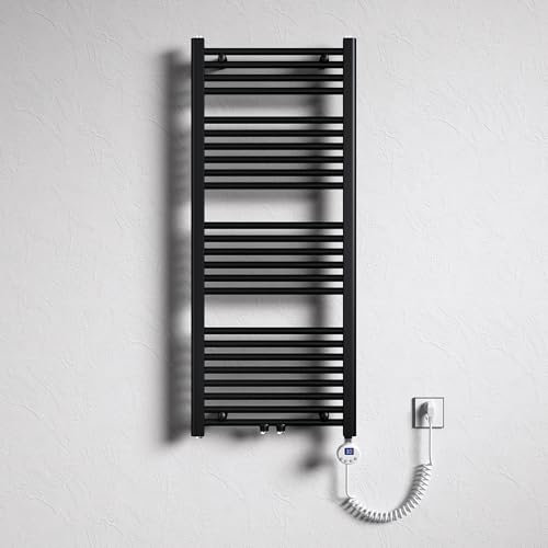 Mai & Mai Radiatore Piatto 120x60cm con Elemento Riscaldante 600W, Radiatore Scaldasalviette Termoarredo da Bagno Riscaldamento Elettrico o da Acqua Calda RHE in Acciaio, Antracite