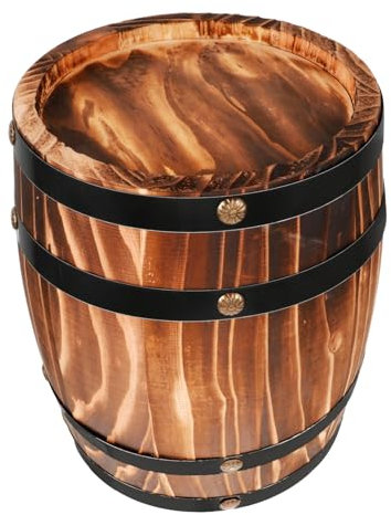 RORPOIR Holzfass Dekoration Aus Eiche Handgefertigtes Miniatur Bierfass Für Bar Und Party Dekor Robustes Zierfass Kompakte Größe 20x16cm
