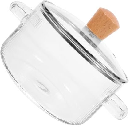 CATIEBYE Glass Cooking Pot Handles 1500ml Stew and Soup Pot for Home and Restaurant Use