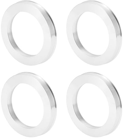 INFINAUTO Anelli Centrici del Mozzo della Ruota dell'Auto OD 79.6mm a ID 56.6mm Mozzo del Centro delle Ruote Ammortizzante in Lega di Alluminio Tono Argento Resistente