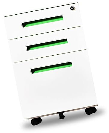 Caja de almacenamiento de escritorio de madera con cajones con cerradura para oficina y almacenamiento de archivos, gabinete vertical móvil con soporte para impresora rodante, archivador de madera