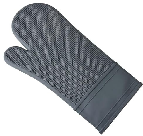 LWDXMYKW presine da Cucina per Forno con Fodera in Cotone Morbido Resistente al Calore Guanti Griglia Antiscivolo -Grigio 2pcs