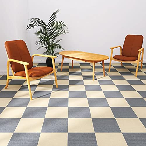 Losetas de Alfombra Autoadhesivas, 12 Unidades de 30 cm, mosaicos Multicolor sin Costuras, para Uso residencial y Comercial, fáciles de despegar y Pegar, fáciles de Instalar (Gris