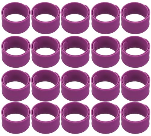 JOINPAYA 20pezzi Braccialetti Scatto in Silicone Vuoti per Progetti Fai da Te Bomboniere Lavoretti in Classe e Riunioni all Aperto
