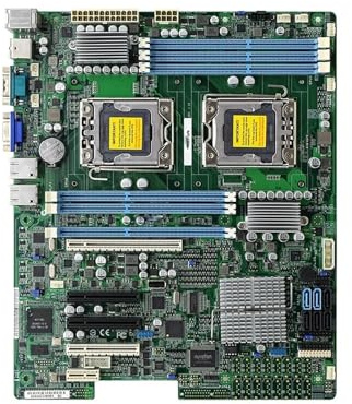 XYYZXKL Cartes mères d'ordinateur Carte mère Serveur Fit for ASUS Z9NA-D6 Socket 1356 Intel C602 DDR3 192 Go Compatible avec la Famille de processeurs Intel Xeon E5-2400 Cartes mères d'ordinateur