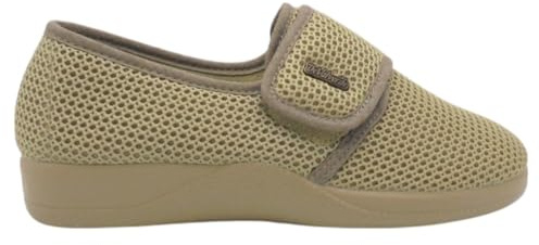 DeValverde - 1160 Zapatos Mujer Anchos y Transpirables DeValverde 1160 – Rejilla Fresca, Cierre Cinta Textil Adhesiva, Cuña 2,8 cm, Suela Antideslizante – Ideales para Pies Delicados para: Mujer