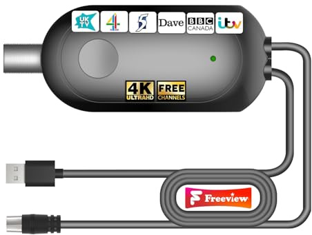 TV Aerial Booster Amplifier 2026 – High Gain Freeview HD Signal Booster, Digital TV Signal Amplifier for Indoor Aerial, Reduces Pixelation & Improves Weak Reception, Low Noise USB Powered