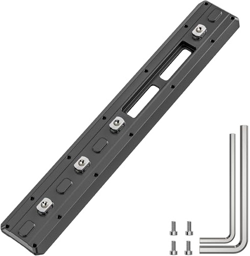 EVUMO ML240 MLOK Arca Swiss Schnellwechselplatte, MLOK Arca Rail Type Quick Release Plate, 240mm Arca Swiss Rail,Kompatible mit Arca Swiss & RRS Schwalbenschwanz Schnellwechselplatte,Stativ,Kugelköpfe