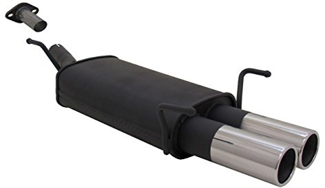 Novus Sportauspuff Endschalldämpfer Gruppe N A3252E76 mit Endrohr 2 x 76mm