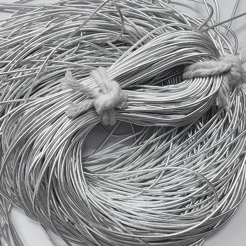 Französischer Draht für Schmuckherstellung und Stickerei, 1 mm, glatte Oberfläche, silberfarben (100 g)