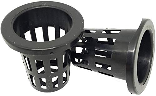 agarden 4,6 cm Hydrokultur Mesh Net Tasse Töpfe Korb Gartenbedarf aquaponik System schwarz 50 Stück
