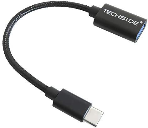 TechSide Cavo OTG USB type C 3.1 Adattatore 10 Gbps | Compatibile con Samsung S25 Huawei Honor Xiaomi