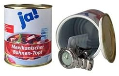 Weedness Mexikanischer Bohnentopf Dosen-Safe Geldversteck - Dosentresor Versteckdose Geheimversteck Mini Tresor Strandsafe