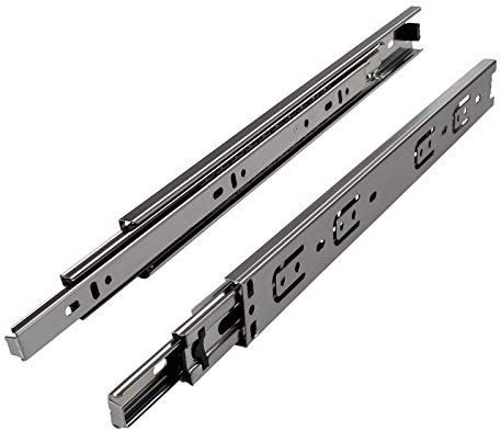 SOTECH 1 Paar (2 Stück) Vollauszüge KV2-35-H45-L600-NF Höhe 45 / Länge 600 mm/Schubladenauszüge mit Tragkraft 40 Kg