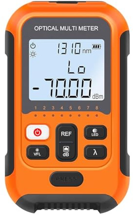 D YEDEMC Optical Power Meter FC/SC/ST universal interface, 8 standdard wavelengths 850/980/1300/1310/1490/1550/1625/1650nm, test range -70dBm~+6dBm,RJ45 test