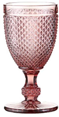 QSCTYG Wine Glasses Wine Glass Wedding 300 Ml 10 Oz Red Wine Cups Whiskey Drinking Glasses Party Champagne Flutes Luxury Goblet Bar Restaurant 20 (Color : Pink, Size : 300ml)