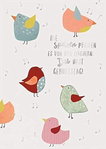 Grafik-Werkstatt Glückwunschkarte Geburtstag |Musikkarte mit Sound | Coversong | Don´t worry, be happy