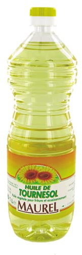 Maurel Huile végétale de tournesol multi-usages 1L - Pour cuisson, fritures, assaisonnement / Marque Expédition en France par Bo Time (Lot 15 bouteilles)
