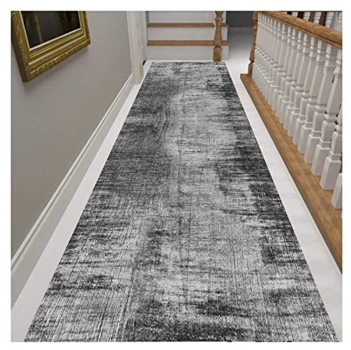 Siunwdiy Küchenläufer 140X200CM Meterware Schwarz grau Langer Läufer Flur rutschfest korridor Teppich Teppichläufer Waschbar Modern Schlafzimmer Läufer Modern Wohnzimmer