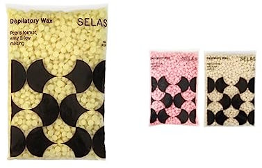Enthaarungswachs in Perlen 400g. SELAS. Zur Auswahl: Haarentfernung ohne Streifen, für alle Bereiche und Hauttypen. (Natürlich). Wachsperlen, brazilian wax, hartwachs,professionelle.