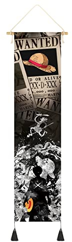 CosplayStudio Großes One Piece Rollbild | Mugiwara Kakemono | Lorenor Zoro Wandposter | Strawhat Pirates | 130x33cm | Roronoa Zoro