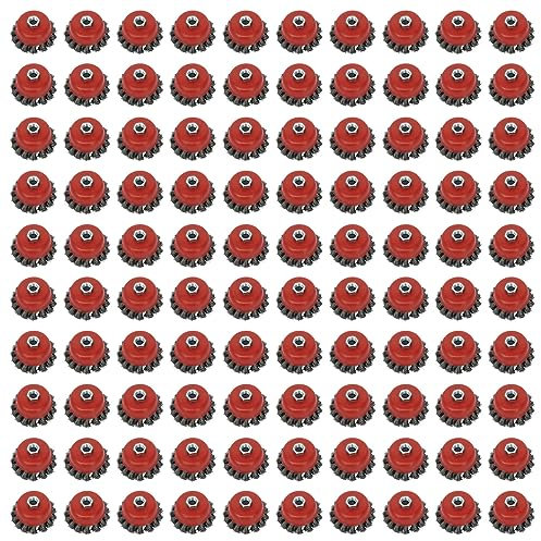 100PCS Cepillo de Alambre de 3 Pulgadas Cepillo de Alambre de Acero Juego de Cepillo para Amoladora Angular Pulido Eliminación de óxido Cepillo Cónico para Personal de Servicio
