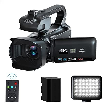 Videocamera Videocamera Vlog digitale 18X Videocamera professionale 4K Stream Webcam Messa a fuoco automatica 64 MP Registratore fotografico Time Lapse Fotocamera digitale per vlogging ( Color : Stand