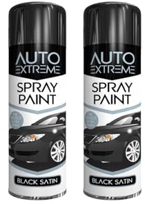 YSAMAX All Purpose Auto-Extreme Spray Paint, Boast a Stunning Appearance, Long-Lasting Durability, Effortless Excellence, Black Satin Aerosol, 250 ML, (2PCS)
