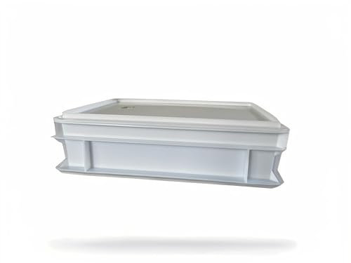 BERARDI | Cassetta per lievitazione impasto per pizza e pane 30 x 40 x 10 cm | Contenitore certificato per alimenti | Cassetta portaimpasto (1 cassetta portaimpasto + coperchio)