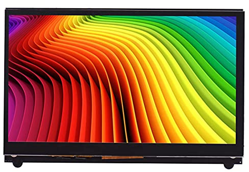HUIOP Monitorare Il Touchscreen,Display Touchscreen Capacitivo HD IPS da 7 Pollici Risoluzione 1024 * 600 Piccolo Monitor Portatile con interfaccia USB HD Compatibile con Lo Strumento educativo