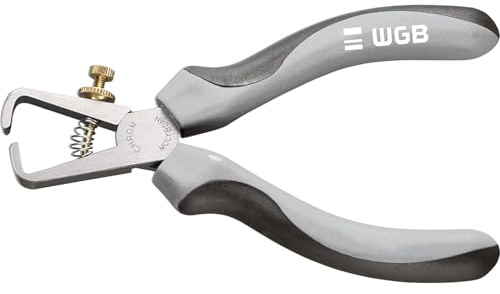 WGB Abisolierzange 10mm2 mit Feder und Stellschraube - Kabel Abisolierer 0,6-10mm2 mit 2K-Griff, Stahl verchromt