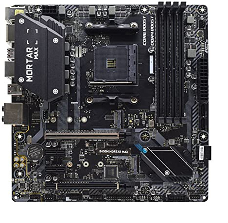 Carte mère Fit for MSI B450M Mortier Max B450 Jeux am4 Pc Carte mère DDR4 6 4G m.2 Kit Ryzen 5 3600 5600x CPU PCI-E 3.0 x16 HDMI USB3