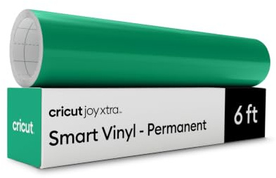 Cricut Vinyl für Plotter | 1 Bogen | 24.1 cm x 1.8m | Grün | Selbstklebende, permanente Plotterfolie für alle Cricut Schneidemaschinen | Joy Xtra Smart Vinyl