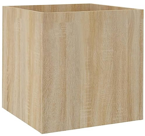 HEFZGDB Pflanzgefäß Sonoma-Eiche 40x40x40 cm Holzwerkstoff Blumenkübel Outdoor Blumenübertopf Groß Übertöpfe Für Zimmerpflanzen Blumenkasten für Parks Garten Innenhof Balkon