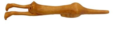 Rascador de espalda en forma de gato, divertido rascador de espalda de mano, masajeador de madera (color madera)