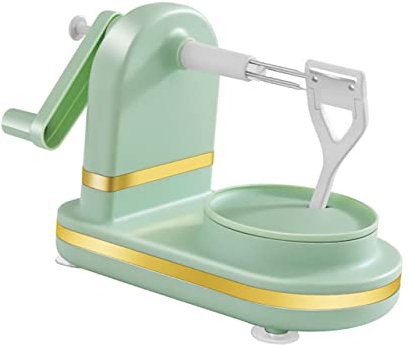 Alipis Pelador Multifuncional Manual De Frutas y Manzanas Cortador Con Ventosa Acero Inoxidable y Abs Ahorro Para Cocina Doméstica y Restaurantes