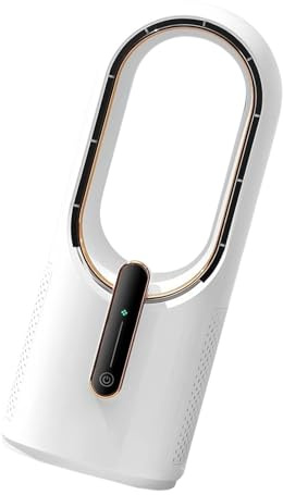 HINAYOSAN Ventilateur de camping multifonction sans pales avec batterie 2200 mAh 3 vitesses réglables Texture ABS pour table moderne sans pales