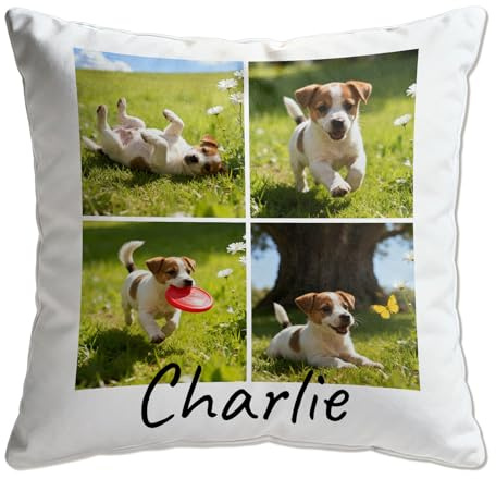 TICBIK Coussin Personnalisé Photo, Oreiller Personnalisé avec Votre Propre Photo et Texte des Deux Côtés