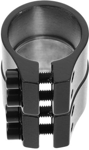 BESTonZON Collier de Serrage Double Vis pour Tige de Selle Vélo 34,9 Mm, Pince Aluminium Noir Sablé, Lot de 2, Fixation Rapide Stable pour Accessoires Vélo Route et VTT