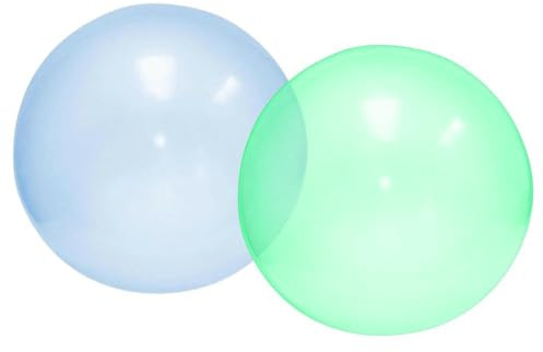 XPJBKC 2 Stücke Bubble Ball XXL, 120cm Wasserball Transparenter, Transparenter Reissfester Aufblasbarer Wasserball, Große Wasserblasenball für Kinder Erwachsene Beach Garden Ball Party (Blau, Grün