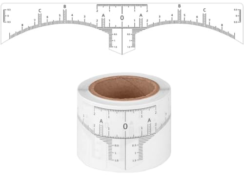 SWOOMEY Righello Sopracciglia Trasparente in Plastica 50 Pezzi, Stencil Adesivo Usa e Getta per Microblading, Guida Professionale per Misurare e Modellare Sopracciglia Simmetriche