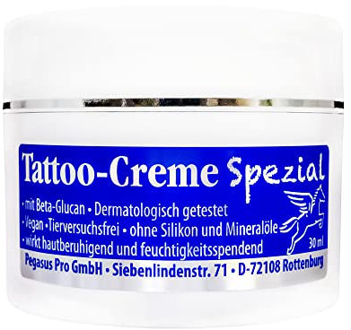 Pegasus Pro Tattoo Creme Spezial 30 ml Tattoopflege mit Beta-Glucan - Vegan