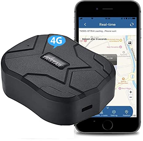 TKSTAR 4G GPS Tracker for Vehicles Hidden 10000mAh Car Tracker with Strong Magnet Real-time Anti-Theft Vehicle Tracking Device for Car/Motorcycle/Truck/Boat/Fleets-4G TK905B
