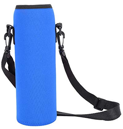 Manchon de rechange pour bouteille d'eau, porte-bouteille d'eau, idéal pour remplacer les bouteilles en acier et plastique, boissons sportives et énergétiques (bleu)