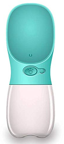 VOANZO Botella de Agua para Perros, Botella de Agua de Viaje para Mascotas con Botella de Agua para Beber al Aire Libre de Viaje para Perros pequeños de Grado alimenticio ABS (Azul)